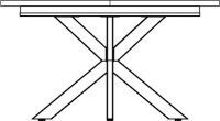 Big System Metall Stern Esstisch 20007